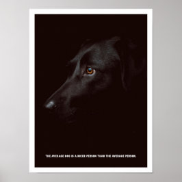 Poster met zwarte hond