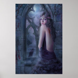 Poster met zwarte vleugels