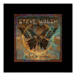 Poster met zwarte vlinderstang perfect poster