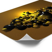 Poster Méta-balles noir et or (Coin)