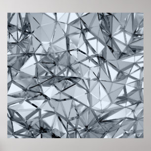 Poster Métal 3D doré : Arrière - plan géométrique