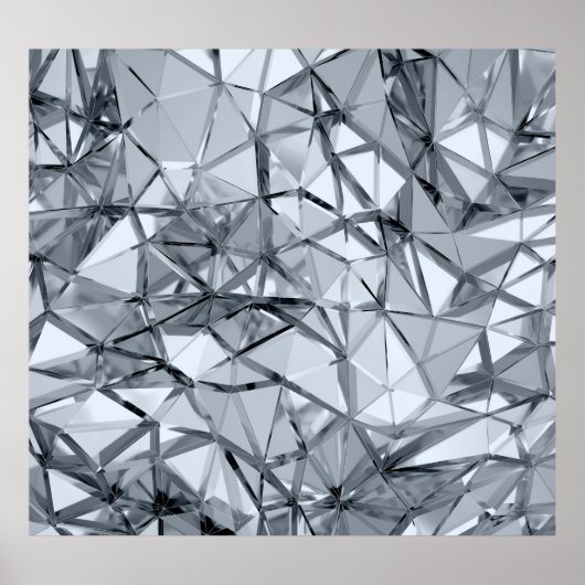 Poster Métal 3D doré : Arrière - plan géométrique (Devant)