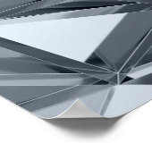 Poster Métal 3D doré : Arrière - plan géométrique (Coin)