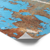 POSTER METAL CORRODED 1617 BLUE RUST TEXTURES (Coin)