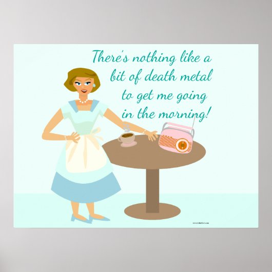 Poster Métal de mort femme au foyer (Devant)