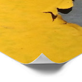 Poster Métal jaune fissuré : texture sale. (Coin)