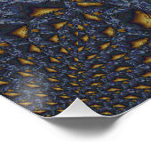 Poster Métal Moulé or et argent bleu (Coin)