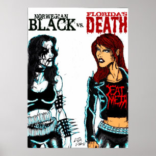 Poster Métal noir contre le métal de la mort