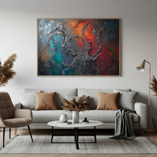 Poster Metal Webs in Flames