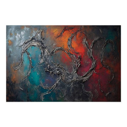 Poster Metal Webs in Flames (Devant)