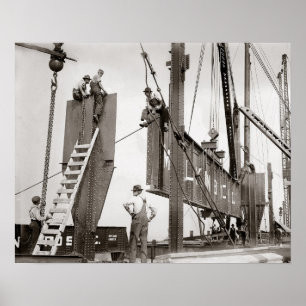 Poster Métallurgistes de New York, 1913. Photo vintage