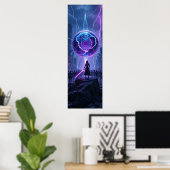 Poster Metamorfosis Sci-Fi - Guerrier futuriste (Bureau à domicile)