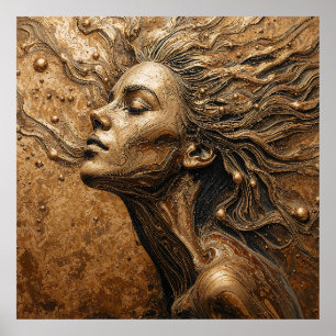 Poster « Métamorphose de la lumière » – Un portrait surré