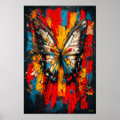 Poster Métamorphose Expressionniste Contemporain Papillon (Devant)