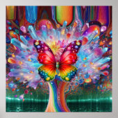 Poster Métamorphose papillon (Devant)