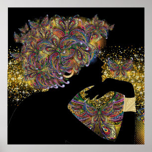 Poster MÉTAMORPHOSE Papillon Dame