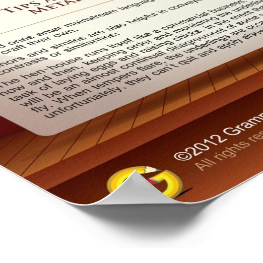 Poster Métaphores et Similes : conseils et astuces (Coin)