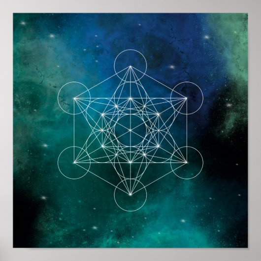 Poster Metatron, chakra, zen, géométrique sacrée, ange, é (Devant)