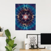 Poster Metatron - Merkabah - Géométrie sacrée (Bureau à domicile)