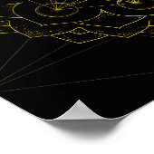 Poster Métatron's Cube in lotus Sacred Geometry (Coin)
