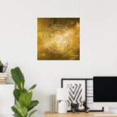 Poster Métatron's Cube with Yellow Universe arrière - pla (Bureau à domicile)