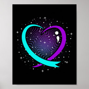 Poster Mete sensibilisation au suicide Coeur Happy Suppor