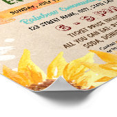 Poster Mete Tournesol thème de graduation circulaire (Coin)