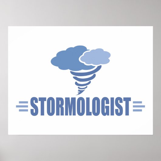 Poster Météo amusante, tempête (Devant)