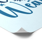 Poster Météo d'hiver - Typographie des Fêtes Neiges (Coin)