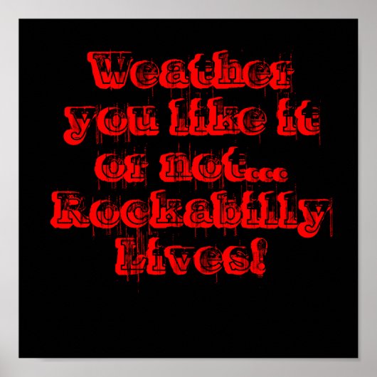 Poster Météo vous l'aimez ou pas... Rockabilly Vit ! (Devant)