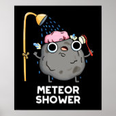 Poster Meteor Douche Funny Science Pun Dark BG (Devant)