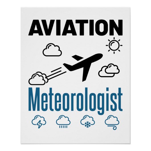 Poster Météorologue aéronautique (Devant)