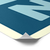 Poster Mètre à eau NOLa rouge et bleu (Coin)