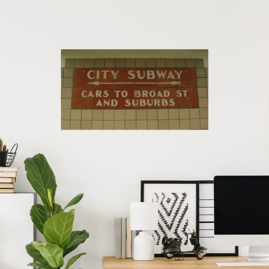 Poster Métro (Bureau à domicile)
