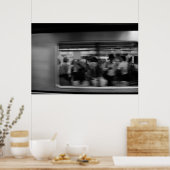 Poster Métro de Tokyo - Photographie noir et blanc (Cuisine)