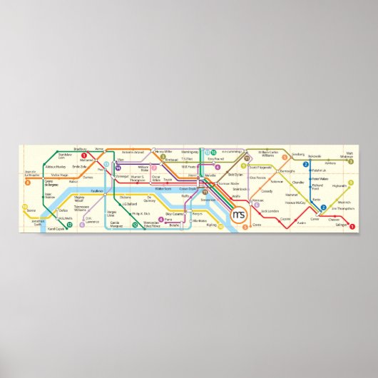 Poster Métro Literario (Devant)