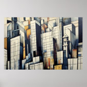 Poster Métropole Abstraite (Devant)