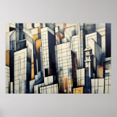 Poster Métropole Abstraite (Devant)