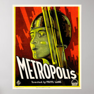 Poster METROPOLIS Réalisé par Fritz Lang 1927 Vieux film