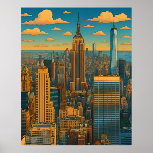 Poster Metropolis Skyline (Devant)