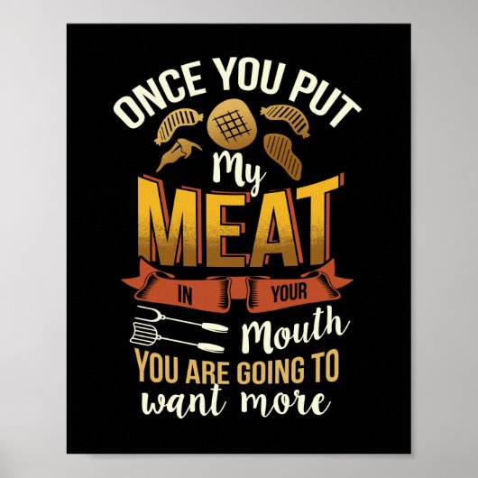 Poster Mets Ma Viande Dans Ta Bouche, Tu Vas Y Aller (Devant)