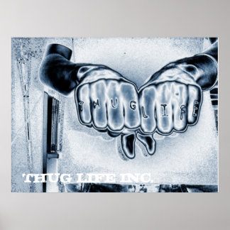 POSTER METTALIC THUG LIFE, THUG LIFE INC.