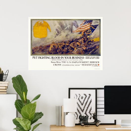 Poster Mettez le sang dans votre entreprise (Bureau à domicile)