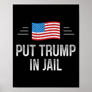 Poster Mettez Trump en prison - Style Vintage -