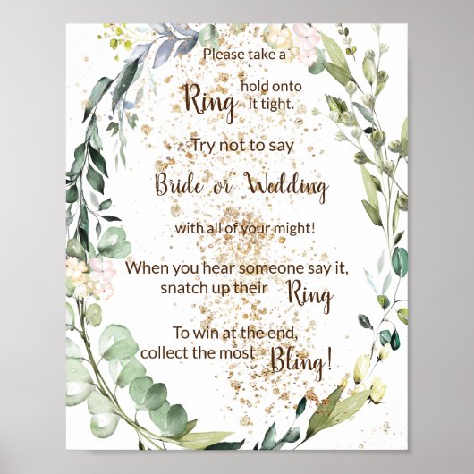 Poster Mettez un anneau sur son signe de jeu de douche he (Devant)