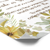 Poster Mettez un vêtement Pin Boho Automne Douche Jeu Sig (Coin)