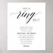 Poster Mettez Une Bague Sur Elle Calligraphie Fête des ma (Devant)