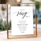 Poster Mettez Une Bague Sur Elle Calligraphie Fête des ma