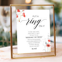 Mettez Une Bague Sur Elle Rouge Aquarelle Fête des