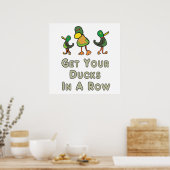 Poster Mettez Vos Canards Dans Une Rangée (Cuisine)